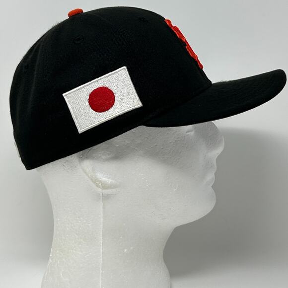 San Francisco Giants Japan Flag Hat Baseball Cap New Era MLB Black Fitted 7 1/4 - Picture 7 of 10